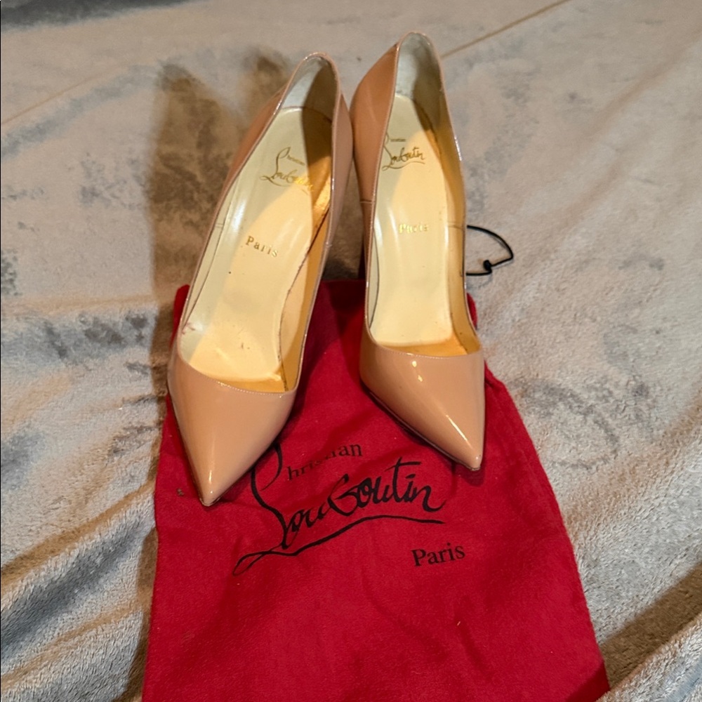 Christian Louboutin Nude Patent Heels